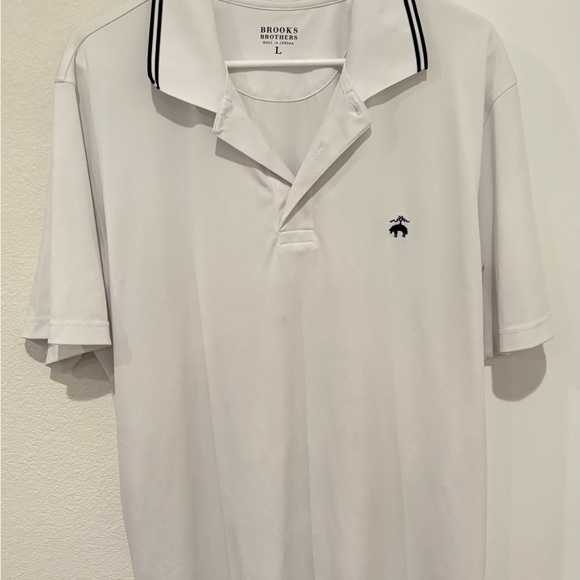 Brooks Brothers White Polo with Black Accents - Picture 1 of 1